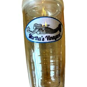 Mermaid Martha's Vineyard insulated tumbler Beach Nautical Cocktail Plastic Cup
